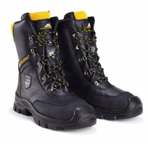 Chainsaw Forestry Boots Black And Yellow Aborist COFRA Class 1 Size 6.5 Euro 40 