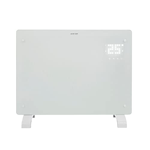 best wall mounted electric panel heaters Devola Wifi Enabled Smart Electric Glass Panel Heater